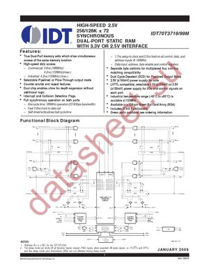 IDT70T3719MS133BBG datasheet  